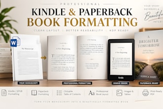 format kindle ebook and paperback for amazon KDP