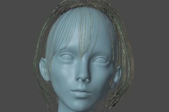 create realistic metahuman hair, xgen grooming and 3d hairstyle,fur, daz 3d, ue5