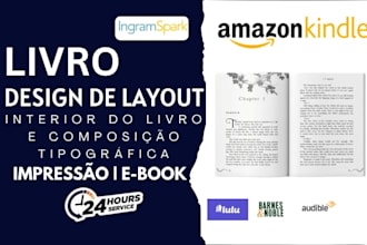 fazer formatacao, layout e composicao tipográfica do seu livro para amazon KDP