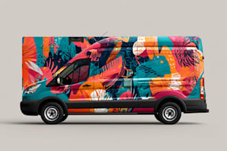 create car wrap, car wrap design , van wrap design