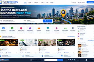design geodirectory business listing website with local search and wordpress