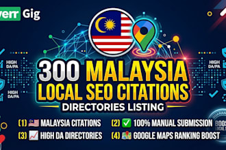 do 300 malaysia SEO citations and directories