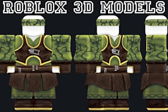 design custom roblox 3d models r6 clothing ugc avatar roblox characters gfx