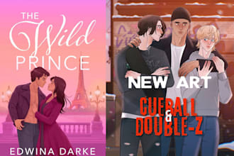 illustrate fantasy romance book amazon kindle ebook KDP romance cover design
