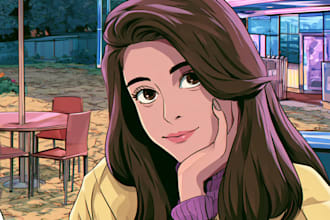 draw anime or cartoon style portraits