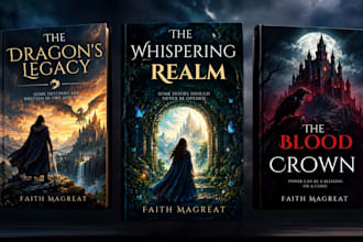 design fantasy book cover, horror ebook cover, amazon kindle cover design
