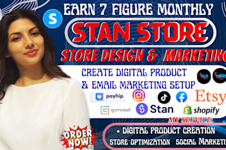 setup stan store, beacon ai, gumroad, payhip, etsy, stan store marketing sales