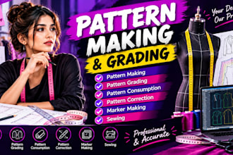 do professional garment pattern making and size grading