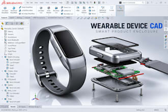 design wearable device, smart product cad, solidworks enclosure and prototypes