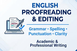 proofread and correct your english grammar and writing