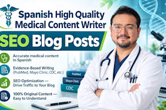 write medical articles for blogs in spanish