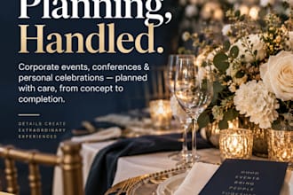be your event planner for corporate, conference, or personal events