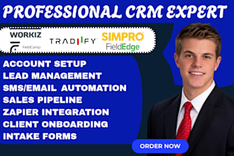 setup hvac fieldedge workiz fieldcamp serviceagent servicebox tradify simpro CRM