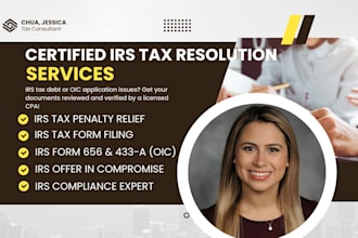 prepare your irs offer in compromise, form 656 and form 433a as a CPA