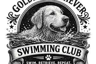 design vintage retro logo with hand drawn illustration with unlimited revision