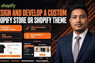 design and develop a custom shopify store or shopify theme