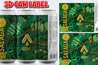 design beer soda energy drink and beverage can labels