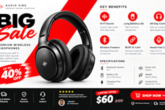 design converting sell sheet hero product benefits, specs, pricing, proof  cta