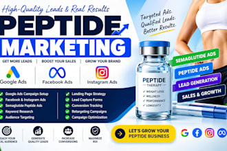 peptide marketing with peptide google ads fb ads ig ads semaglutide peptide ads