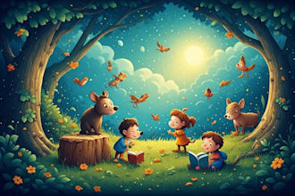 create print ready childrens book illustrations