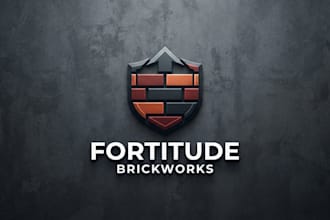 design a professional and strong brick logo for your brand