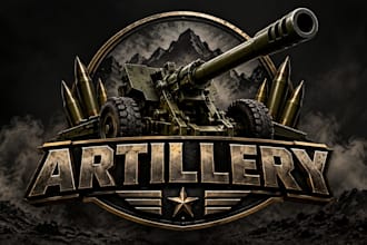 design a professional tank , military, or tactical  artillery logo