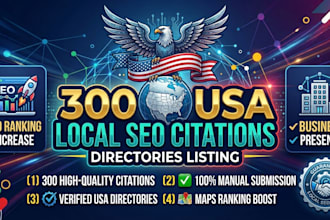 do 350 USA SEO citations and directories