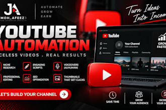 create and manage faceless youtube automation videos