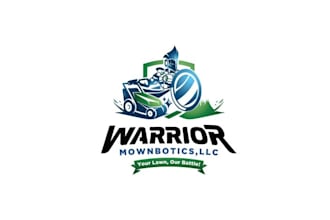 design robotic lawn care company logo