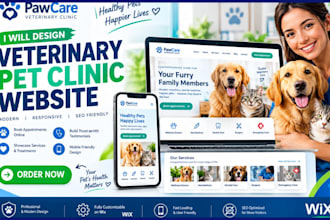 design a professional veterinary website, vet and animal hospital website