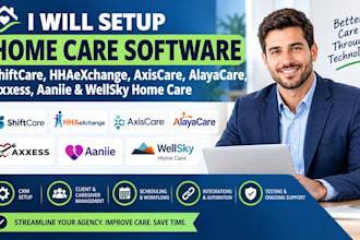 setup shiftcare hhaexchange axiscare alayacare, axxess aaniie nd wellsky home