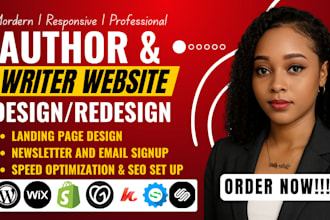 design author website, book author website, ebook website, author landing page
