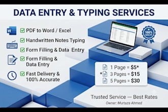 data entry typing and pdf conversion