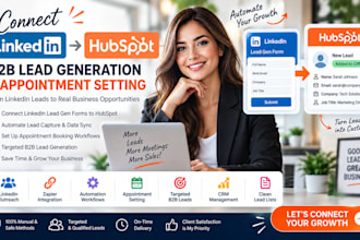 connect linkedin b2b lead generation forms appointment setting to hubspot crm