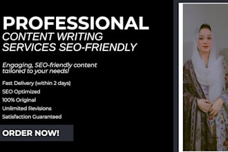 writie SEO optimized blog posts and website contant