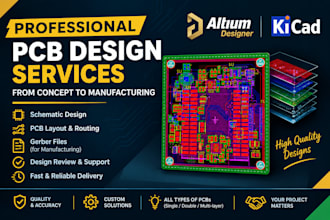 design schematic, layout for pcb in kicad