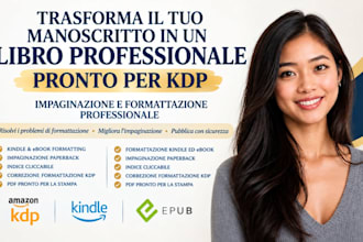 impaginero e formattero professionalmente il tuo libro per amazon KDP