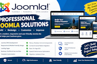 build a joomla website design and landing page  joomla cms website development