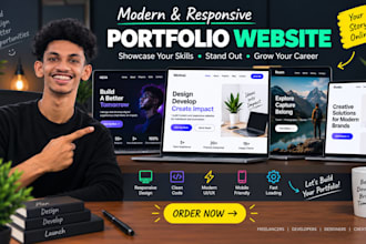 build a modern responsive portfolio website