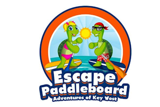 design escape paddle board adventures logo