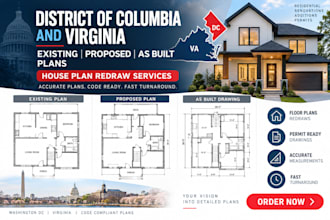 dc virginia as built existing proposed floor plans