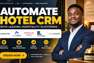 automate hotel CRM with mews cloudbeds opera hotelogix stayntouch