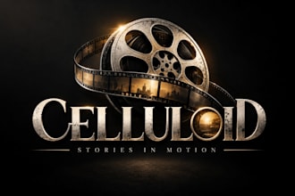 design a professional  film, cinema, photography  or movie celluloid logo