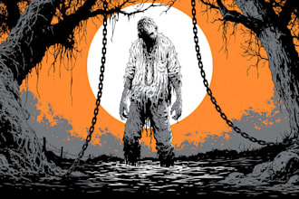 create dark art illustration or horror creature concept