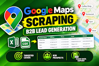 do google map scraping, lead generation and b2b scraping
