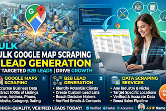 do google map scraping, lead generation and b2b scraping