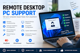 provide remote desktop support and troubleshoot your windows PC