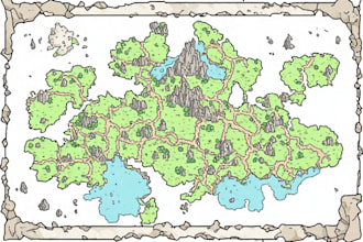 draw a custom map for fantasy, scifi, book or boardgame