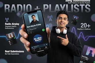 submit your songs to radio stations and spotify playlists for more exposure