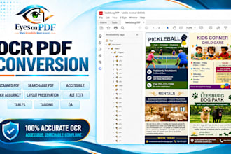 convert scanned PDF to accessible searchable PDF with ocr